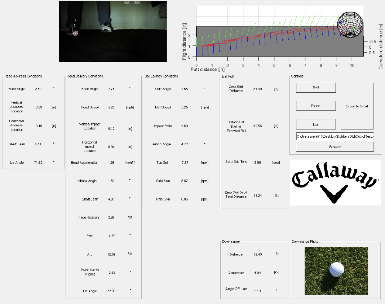 Project: Golf Ball Trajectory with 3D Computer Vision and 6 DoF Kinematics